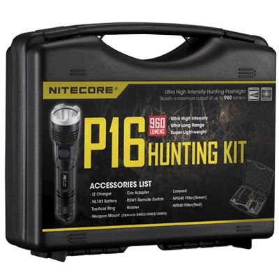 Набор для ночной охоты Nitecore P16, в подарочном кейсе