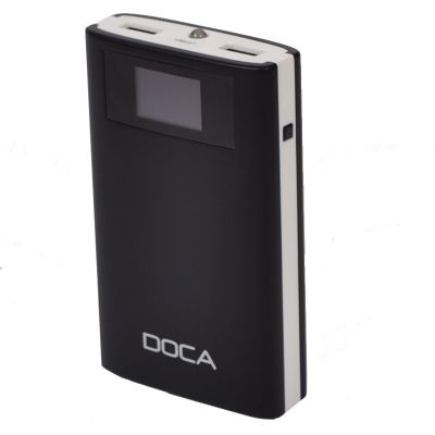 Внешнее зарядное устройство Power Bank DOCA D563 (10000mAh), чёрный ― fonarik.in.ua