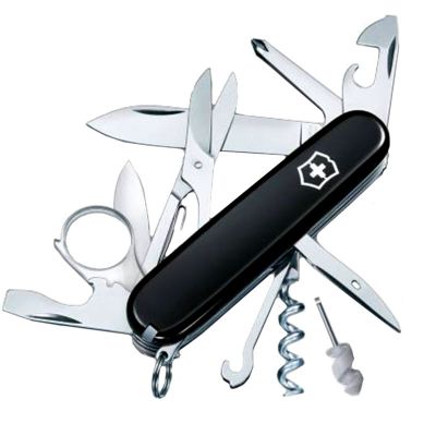 Нож складной, мультитул Victorinox Explorer Deluxe (91мм,19 функций), черный 1.6705.3 ― fonarik.in.ua