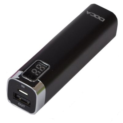 Внешнее зарядное устройство Power Bank DOCA D516 (2600mAh), черный ― fonarik.in.ua