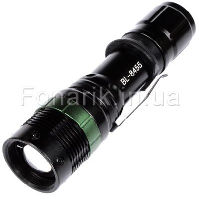 Фонарь фокусируемый Bailong BL-8455 (Cree XPE-Q5, 180 люмен, 3 режима, 1х18650/3хАAA), комплект