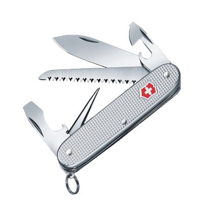 Нож складной, мультитул Victorinox Farmer (93мм, 9 функций), серебряный 0.8241.26 ― fonarik.in.ua