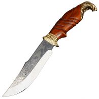 Нож эксклюзивный Спутник "Кобра" (длина: 30cm, лезвие: 16.5cm), в кожаных ножнах