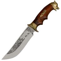 Нож эксклюзивный Спутник "Медведь-2" (длина: 26cm, лезвие: 13.5cm), в кожаных ножнах