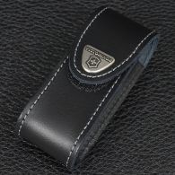 Чехол кожаный для ножей Victorinox (84-91мм, до 4х слоев), чёрный, на липучке 4.0520.3