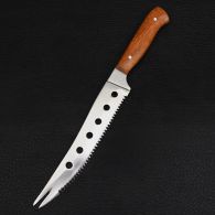 Нож бытовой, для сыра Спутник (275 х 30 x 2 мм), с притыном