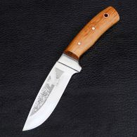 Нож Спутник "Дубовый Секач-2" (длина: 22.8cm, лезвие: 11cm), в кожаных ножнах