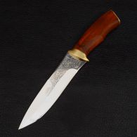 Нож эксклюзивный Спутник "Охотничий Кинжал" (длина: 28cm, лезвие: 15.5cm), в кожаных ножнах