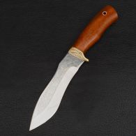 Нож эксклюзивный Спутник "Тесак Охотника" (длина: 27cm, лезвие: 15.5cm), в кожаных ножнах