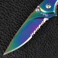 Складной нож TEKUT Fairy LK5035A (полная длина 17.1см, длина лезвия 7.4см), хамелеон