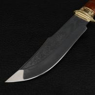 Нож эксклюзивный Спутник "Кобра" (длина: 30cm, лезвие: 16.5cm), в кожаных ножнах