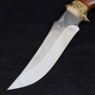 Нож эксклюзивный Спутник "Орел" (длина: 27cm, лезвие: 14.5cm), в кожаных ножнах