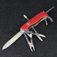 Нож складной, мультитул Victorinox Workchamp (111мм, 21 функций), красный 0.9064