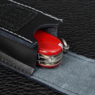 Чехол кожаный для ножей Victorinox (84-91мм, до 4х слоев), чёрный, на липучке 4.0520.3