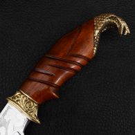 Нож эксклюзивный Спутник "Кобра" (длина: 30cm, лезвие: 16.5cm), в кожаных ножнах
