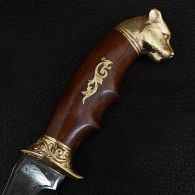 Нож эксклюзивный Спутник "Пантера" (длина: 28cm, лезвие: 15cm), в кожаных ножнах