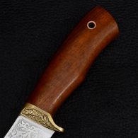 Нож эксклюзивный Спутник "Тесак Охотника" (длина: 27cm, лезвие: 15.5cm), в кожаных ножнах