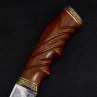 Нож эксклюзивный Спутник "Удачная Охота" (длина: 30cm, лезвие: 17cm), в кожаных ножнах