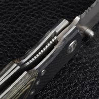 Складной нож TEKUT с деревянной рукояткой (полная длина 19.7см, длина лезвия 8.1см)