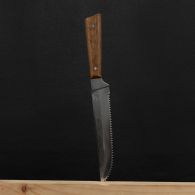 Нож бытовой, кухонный Спутник (270 х 28 x 1.5 мм), с притыном и пилой