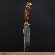 Нож эксклюзивный Спутник "Архар-2" (длина: 29cm, лезвие: 15cm), в кожаных ножнах