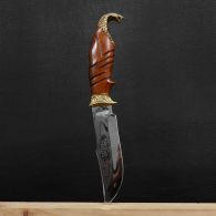 Нож эксклюзивный Спутник "Кобра" (длина: 30cm, лезвие: 16.5cm), в кожаных ножнах