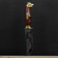Нож эксклюзивный Спутник "Медведь-2" (длина: 26cm, лезвие: 13.5cm), в кожаных ножнах