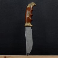 Нож эксклюзивный Спутник "Орел" (длина: 27cm, лезвие: 14.5cm), в кожаных ножнах