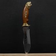 Нож эксклюзивный Спутник "Тигр" (длина: 29cm, лезвие: 15cm), в кожаных ножнах