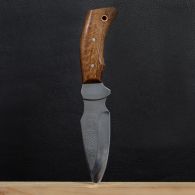 Нож Спутник "Клык" (длина: 23.4cm, лезвие: 11.5cm), в кожаных ножнах
