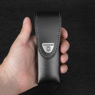 Чехол кожаный для ножей Victorinox (111мм, до 4х слоев), чёрный, на липучке 4.0523.3