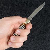 Складной нож TEKUT, рукоятка кость (полная длина 18.6см, длина лезвия 7.3см), в коробке