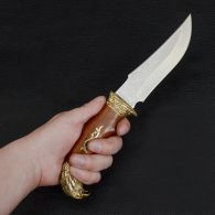 Нож эксклюзивный Спутник "Орел" (длина: 27cm, лезвие: 14.5cm), в кожаных ножнах