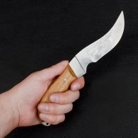 Нож Спутник "Пескарь" (длина: 21.6cm, лезвие: 10.5cm), в кожаных ножнах