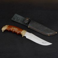 Нож эксклюзивный Спутник "Орел" (длина: 27cm, лезвие: 14.5cm), в кожаных ножнах