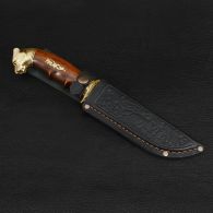 Нож эксклюзивный Спутник "Пантера" (длина: 28cm, лезвие: 15cm), в кожаных ножнах