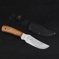 Нож Спутник "Гордый" (длина: 23cm, лезвие: 11.5cm), в кожаных ножнах