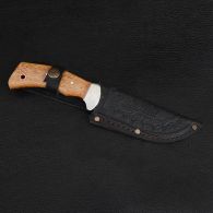 Нож Спутник "Клык" (длина: 23.4cm, лезвие: 11.5cm), в кожаных ножнах