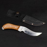 Нож Спутник "Пескарь" (длина: 21.6cm, лезвие: 10.5cm), в кожаных ножнах