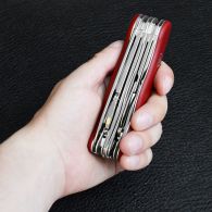 Нож складной, мультитул Victorinox Workchamp (111мм, 21 функций), красный 0.9064