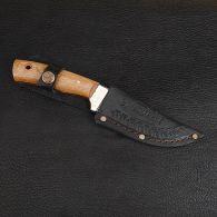 Нож Спутник "Дубовый Секач-2" (длина: 22.8cm, лезвие: 11cm), в кожаных ножнах