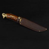 Нож эксклюзивный Спутник "Архар-2" (длина: 29cm, лезвие: 15cm), в кожаных ножнах