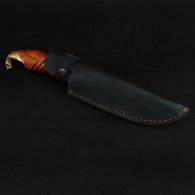 Нож эксклюзивный Спутник "Кобра" (длина: 30cm, лезвие: 16.5cm), в кожаных ножнах