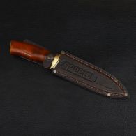 Нож эксклюзивный Спутник "Охотничий Кинжал" (длина: 28cm, лезвие: 15.5cm), в кожаных ножнах