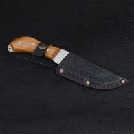 Нож Спутник "Пескарь" (длина: 21.6cm, лезвие: 10.5cm), в кожаных ножнах
