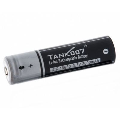 Аккумулятор литиевый Li-Ion 18650 Tank007 3.7V (2600mAh), защищенный