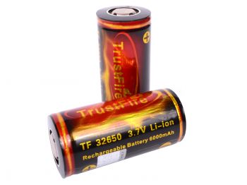 Аккумулятор литиевый Li-Ion 32650 TrustFire 3.7V (6000mAh), защищенный