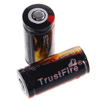 Аккумулятор литиевый Li-Ion CR123A/16340 3.7V TrustFire (880mAh), защищенный