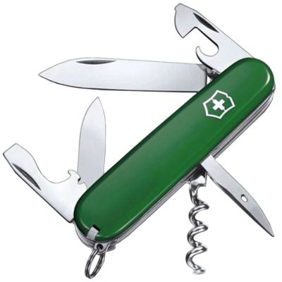 Нож складной, мультитул Victorinox SPARTAN (91мм, 12 функций), зеленый 1.3603.4 ― fonarik.in.ua