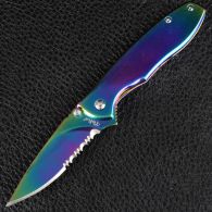 Складной нож TEKUT Fairy LK5035A (полная длина 17.1см, длина лезвия 7.4см), хамелеон